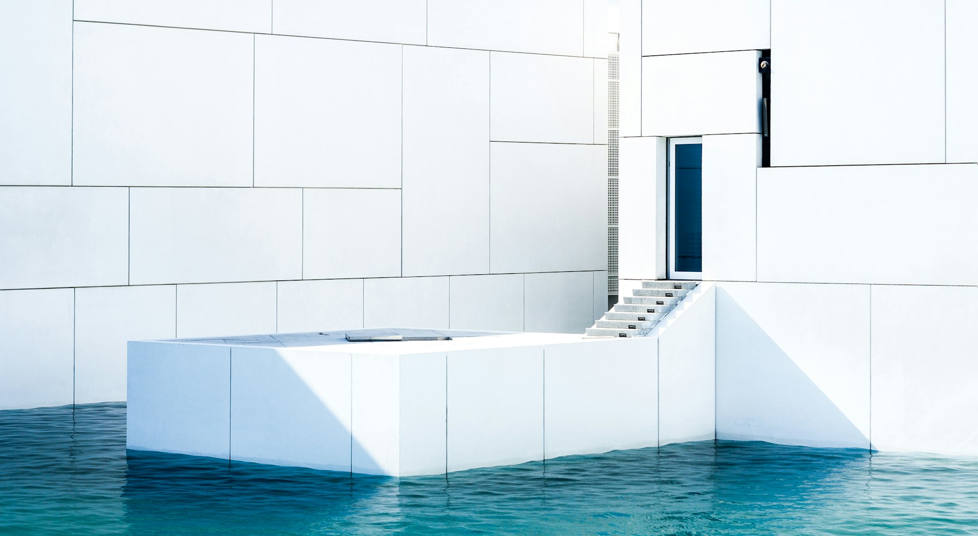 staircase into a pool